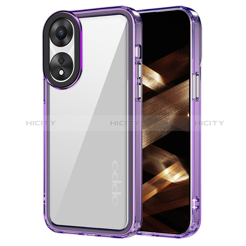 Coque Rebord Contour Silicone et Vitre Transparente Housse Etui AC1 pour Oppo A38 Plus