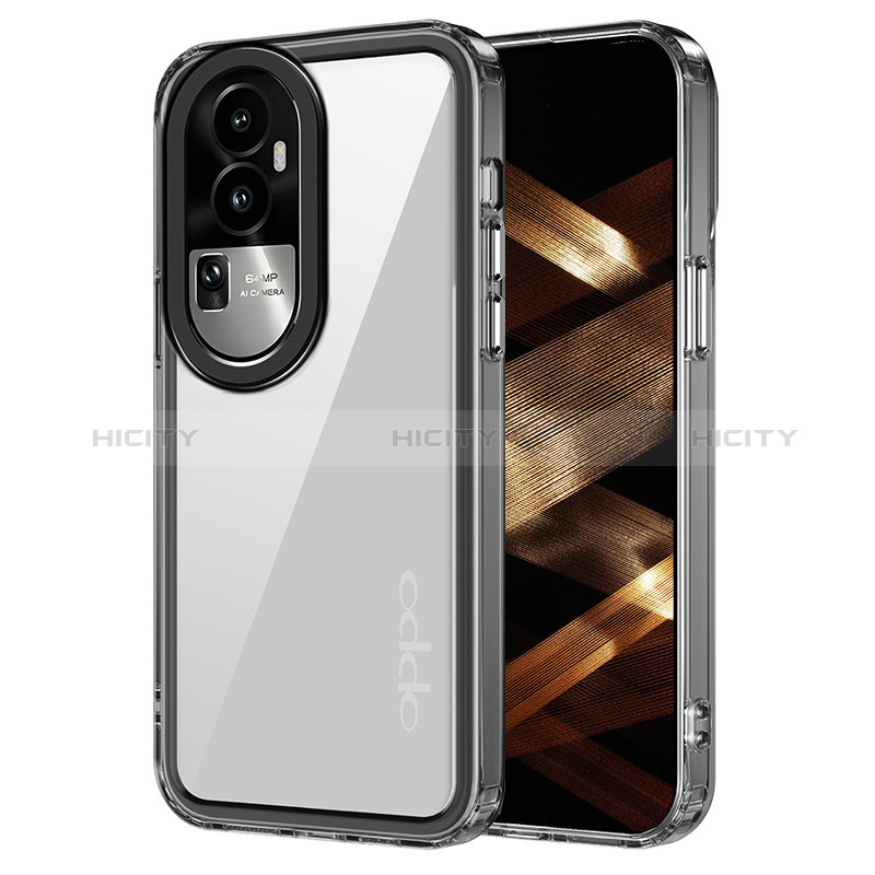 Coque Rebord Contour Silicone et Vitre Transparente Housse Etui AC1 pour Oppo Reno10 Pro+ Plus 5G Plus