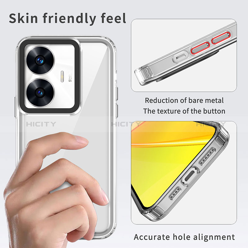 Coque Rebord Contour Silicone et Vitre Transparente Housse Etui AC1 pour Realme Narzo N55 Plus