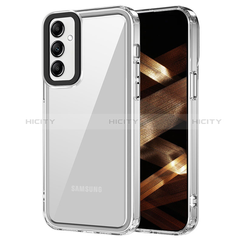 Coque Rebord Contour Silicone et Vitre Transparente Housse Etui AC1 pour Samsung Galaxy A14 4G Clair Plus