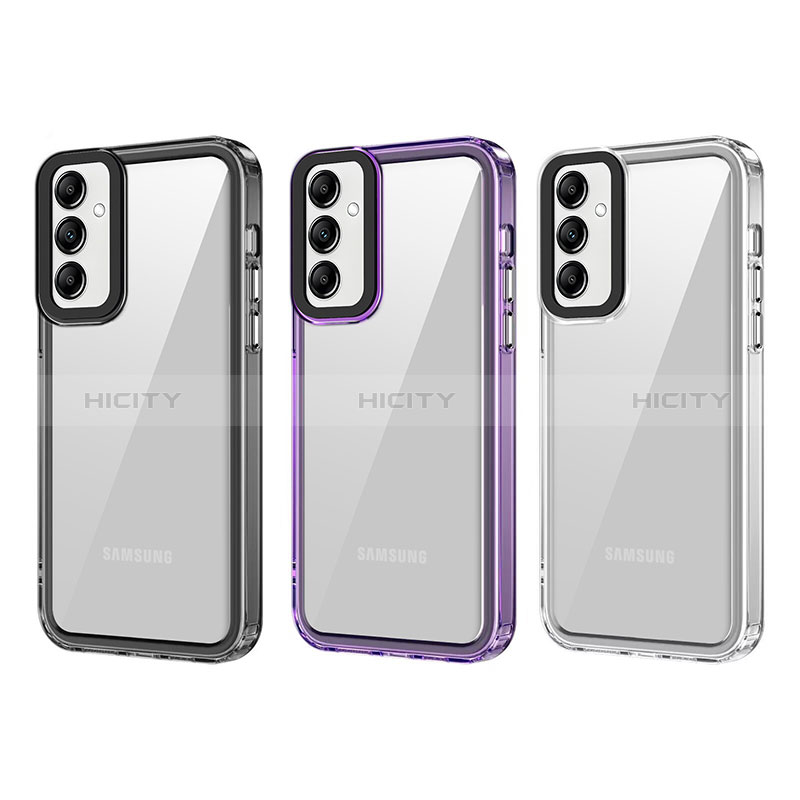 Coque Rebord Contour Silicone et Vitre Transparente Housse Etui AC1 pour Samsung Galaxy A14 4G Plus