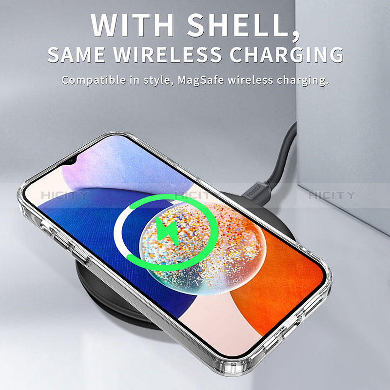 Coque Rebord Contour Silicone et Vitre Transparente Housse Etui AC1 pour Samsung Galaxy A14 5G Plus