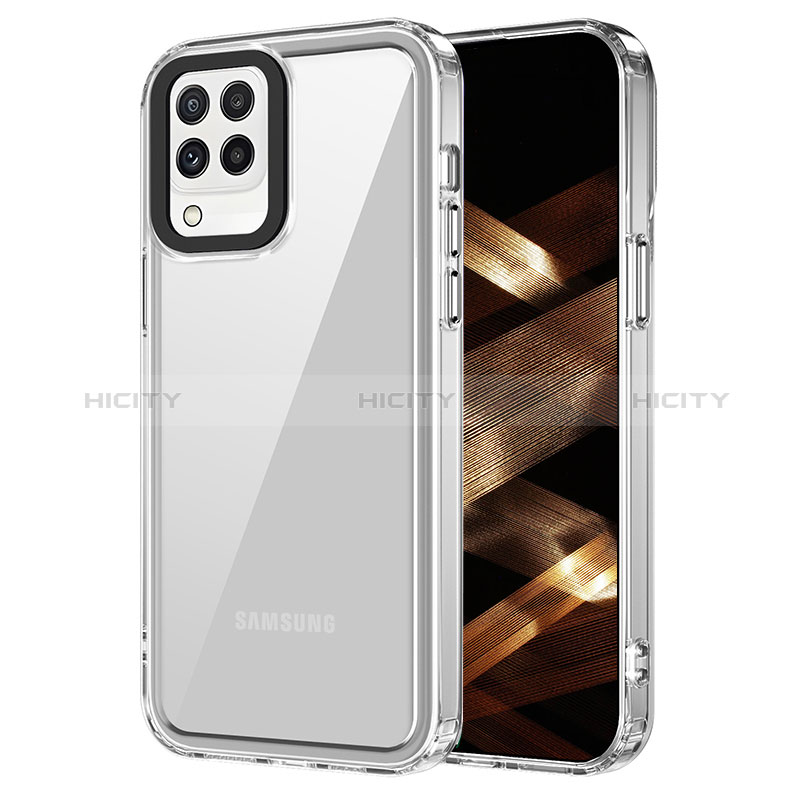 Coque Rebord Contour Silicone et Vitre Transparente Housse Etui AC1 pour Samsung Galaxy A22 4G Clair Plus