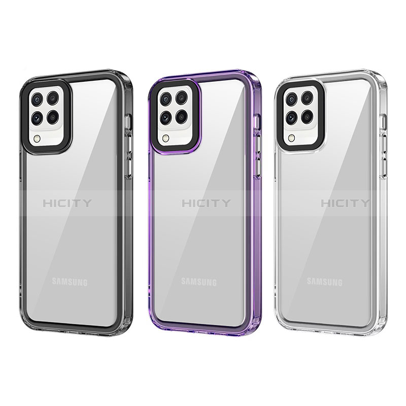 Coque Rebord Contour Silicone et Vitre Transparente Housse Etui AC1 pour Samsung Galaxy A22 4G Plus