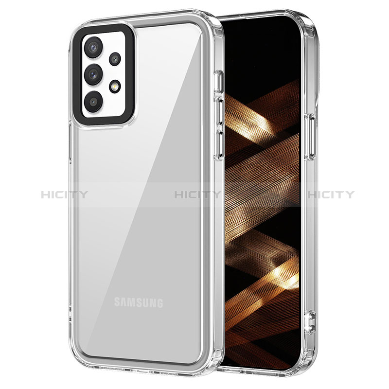 Coque Rebord Contour Silicone et Vitre Transparente Housse Etui AC1 pour Samsung Galaxy A32 4G Plus