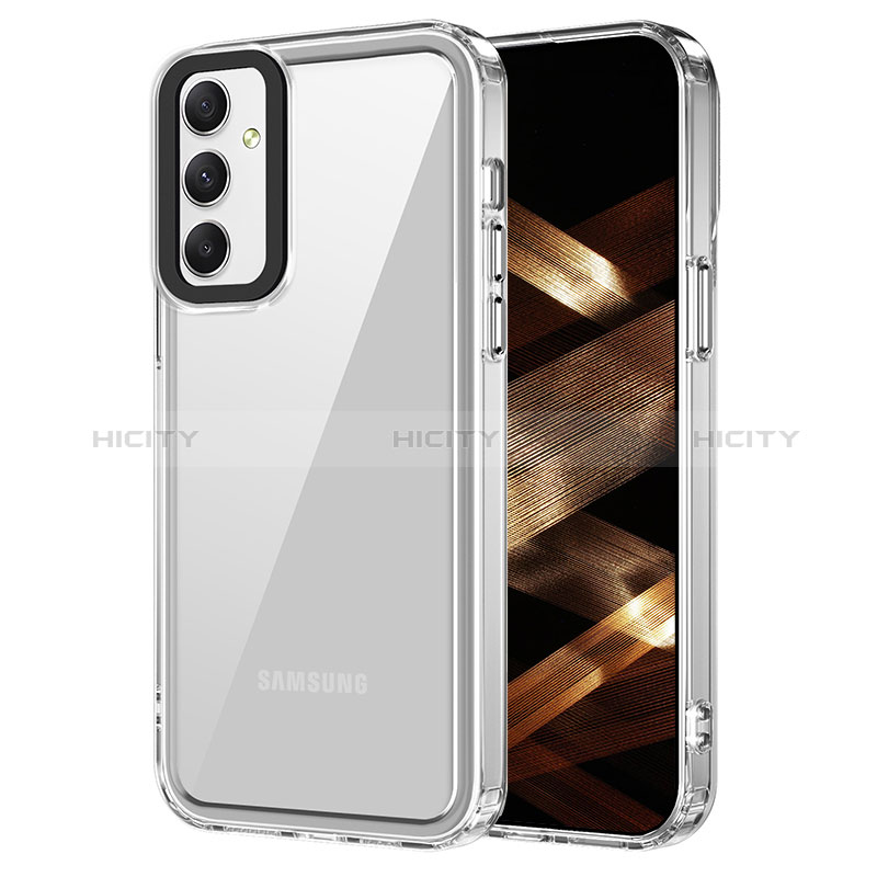 Coque Rebord Contour Silicone et Vitre Transparente Housse Etui AC1 pour Samsung Galaxy A34 5G Clair Plus