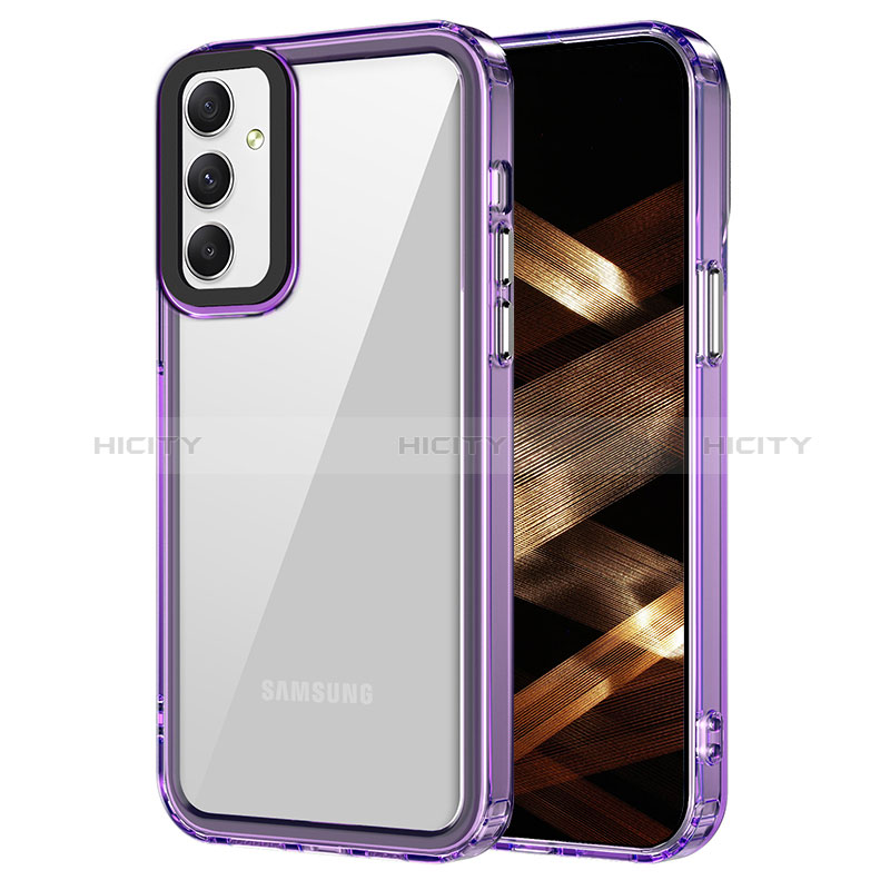 Coque Rebord Contour Silicone et Vitre Transparente Housse Etui AC1 pour Samsung Galaxy A34 5G Plus