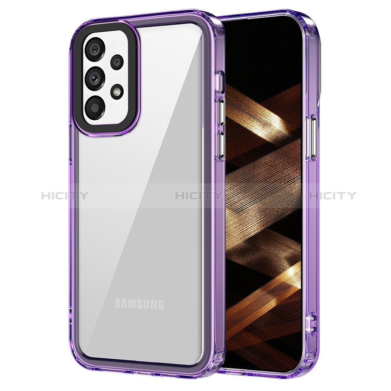 Coque Rebord Contour Silicone et Vitre Transparente Housse Etui AC1 pour Samsung Galaxy A73 5G Plus