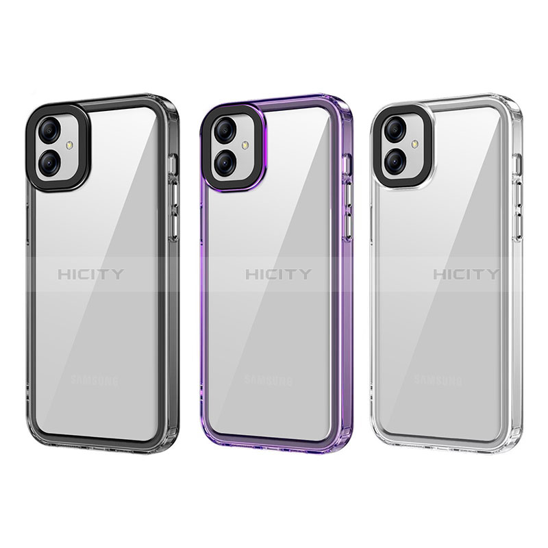 Coque Rebord Contour Silicone et Vitre Transparente Housse Etui AC1 pour Samsung Galaxy M04 Plus