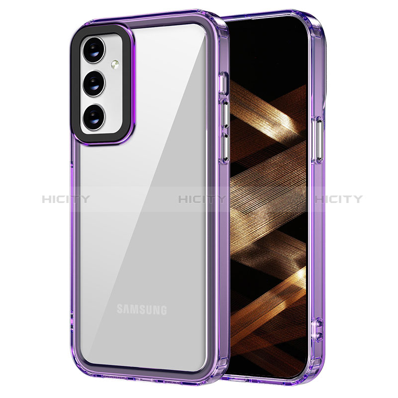 Coque Rebord Contour Silicone et Vitre Transparente Housse Etui AC1 pour Samsung Galaxy M54 5G Plus