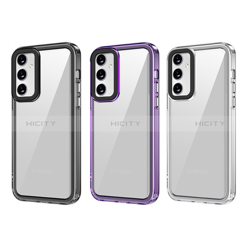 Coque Rebord Contour Silicone et Vitre Transparente Housse Etui AC1 pour Samsung Galaxy M54 5G Plus