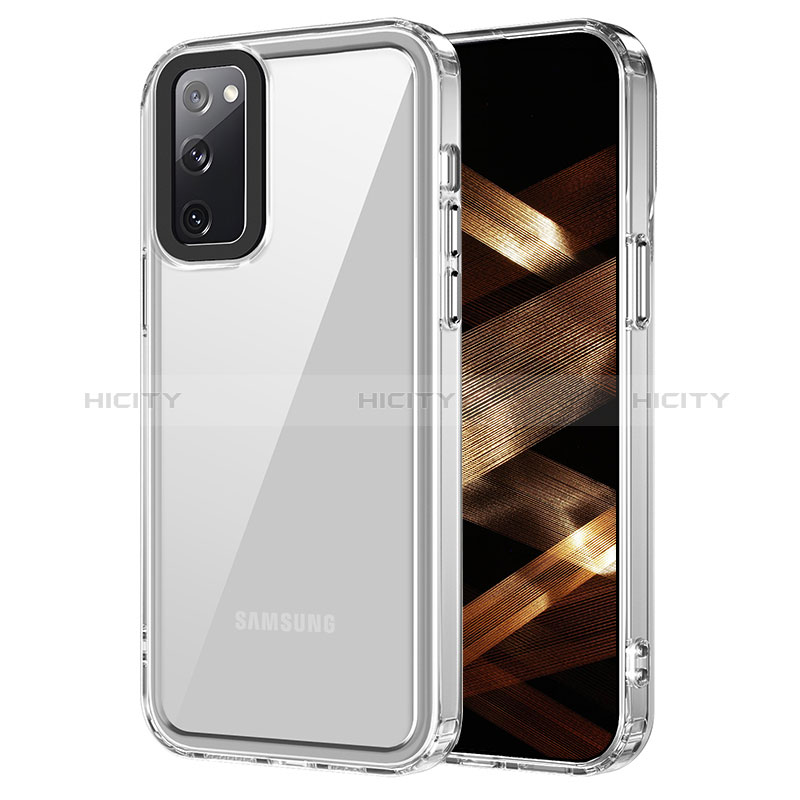 Coque Rebord Contour Silicone et Vitre Transparente Housse Etui AC1 pour Samsung Galaxy S20 FE 4G Plus