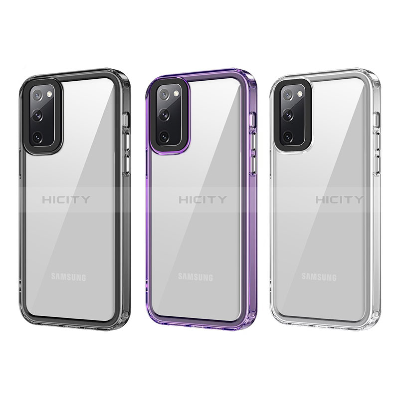 Coque Rebord Contour Silicone et Vitre Transparente Housse Etui AC1 pour Samsung Galaxy S20 FE 5G Plus