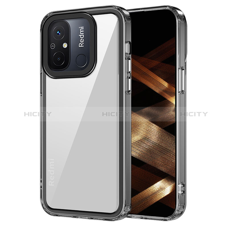 Coque Rebord Contour Silicone et Vitre Transparente Housse Etui AC1 pour Xiaomi Poco C55 Noir Plus