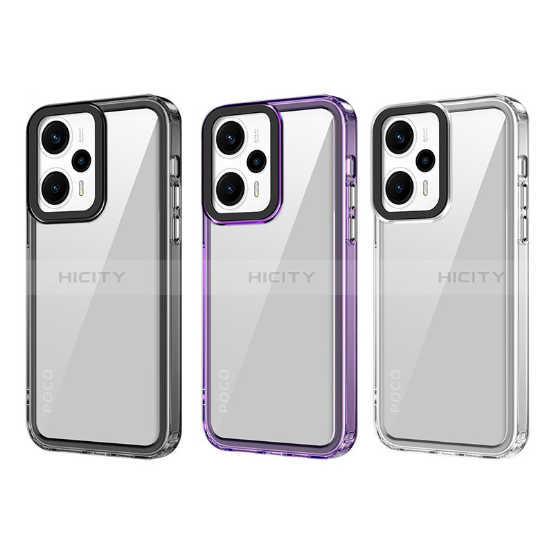 Coque Rebord Contour Silicone et Vitre Transparente Housse Etui AC1 pour Xiaomi Poco F5 5G Plus