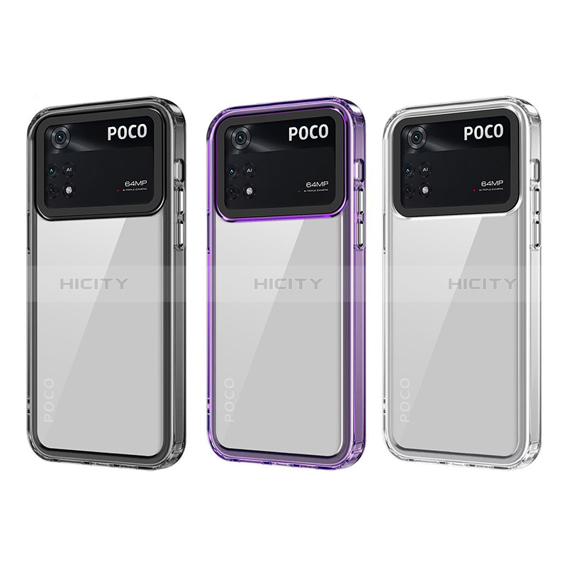 Coque Rebord Contour Silicone et Vitre Transparente Housse Etui AC1 pour Xiaomi Poco M4 Pro 4G Plus