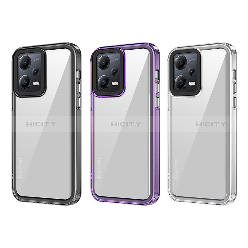 Coque Rebord Contour Silicone et Vitre Transparente Housse Etui AC1 pour Xiaomi Poco X5 5G Plus