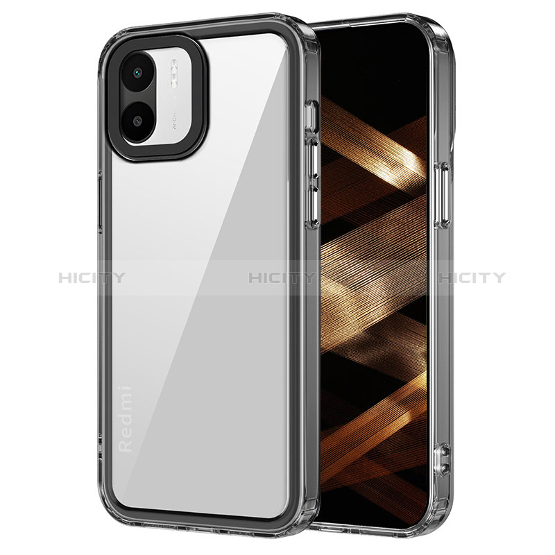 Coque Rebord Contour Silicone et Vitre Transparente Housse Etui AC1 pour Xiaomi Redmi A1 Plus