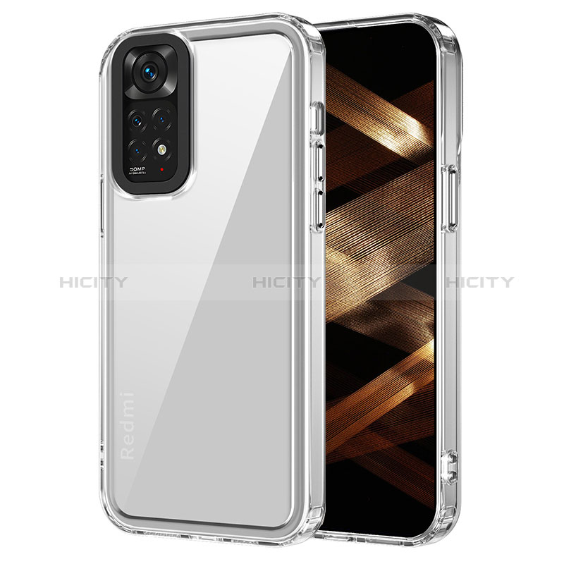 Coque Rebord Contour Silicone et Vitre Transparente Housse Etui AC1 pour Xiaomi Redmi Note 11 4G (2022) Clair Plus