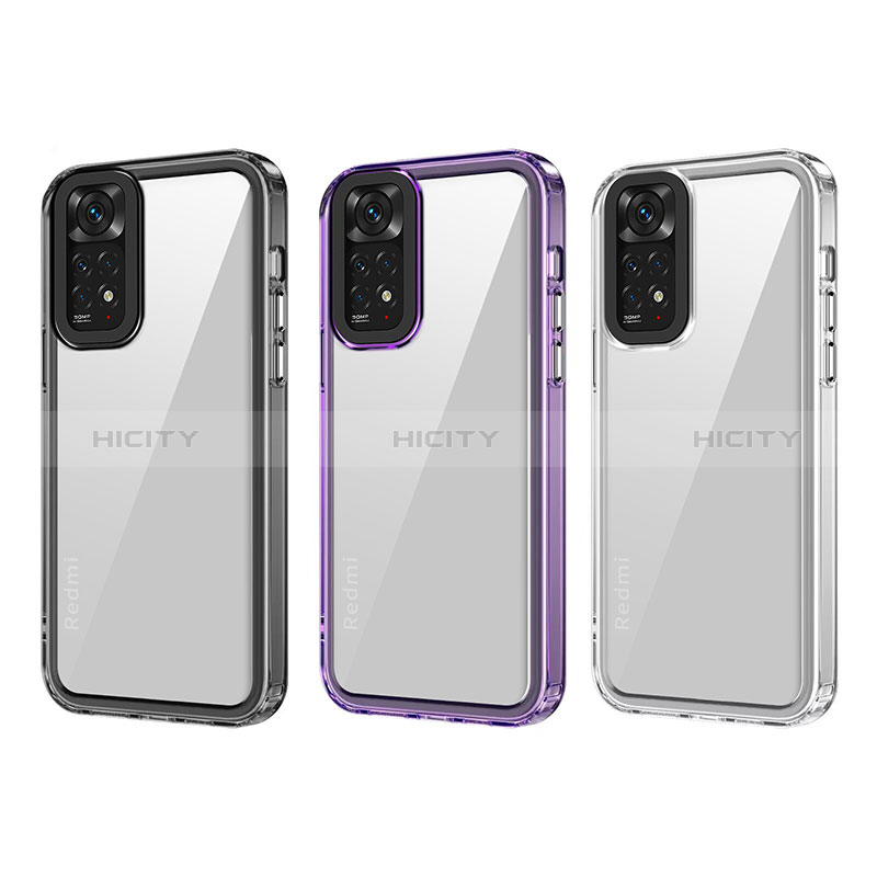 Coque Rebord Contour Silicone et Vitre Transparente Housse Etui AC1 pour Xiaomi Redmi Note 11 4G (2022) Plus