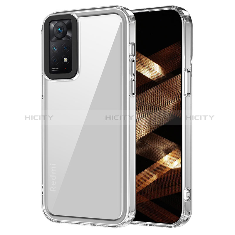 Coque Rebord Contour Silicone et Vitre Transparente Housse Etui AC1 pour Xiaomi Redmi Note 11 Pro 4G Plus