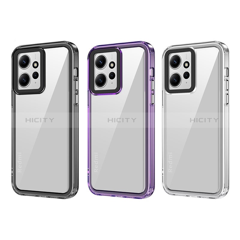 Coque Rebord Contour Silicone et Vitre Transparente Housse Etui AC1 pour Xiaomi Redmi Note 12 4G Plus