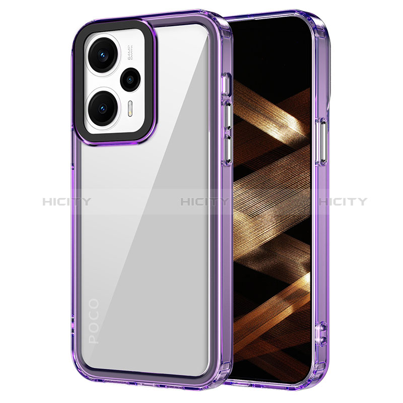 Coque Rebord Contour Silicone et Vitre Transparente Housse Etui AC1 pour Xiaomi Redmi Note 12 Turbo 5G Plus