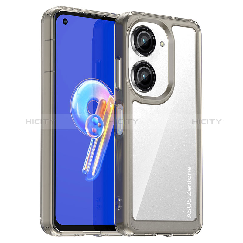 Coque Rebord Contour Silicone et Vitre Transparente Housse Etui J01S pour Asus Zenfone 9 Plus