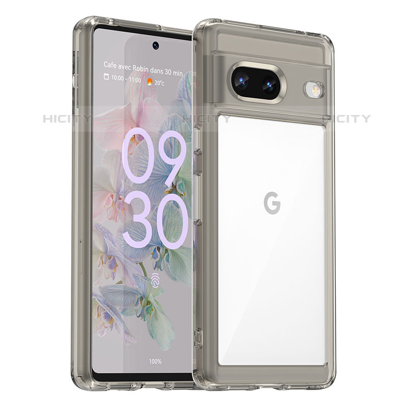 Coque Rebord Contour Silicone et Vitre Transparente Housse Etui J01S pour Google Pixel 7 5G Plus