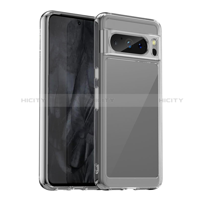 Coque Rebord Contour Silicone et Vitre Transparente Housse Etui J01S pour Google Pixel 8 Pro 5G Clair Plus