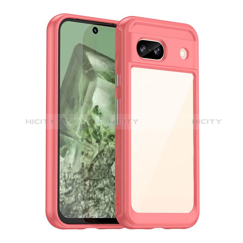 Coque Rebord Contour Silicone et Vitre Transparente Housse Etui J01S pour Google Pixel 8a 5G Plus