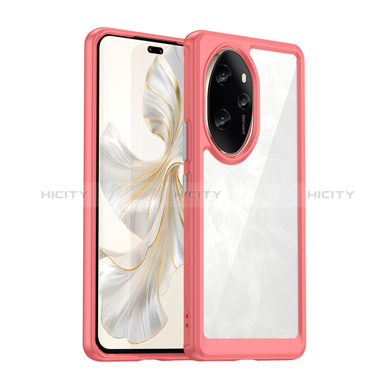 Coque Rebord Contour Silicone et Vitre Transparente Housse Etui J01S pour Huawei Honor 100 Pro 5G Plus