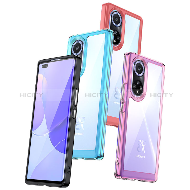 Coque Rebord Contour Silicone et Vitre Transparente Housse Etui J01S pour Huawei Honor 50 Pro 5G Plus