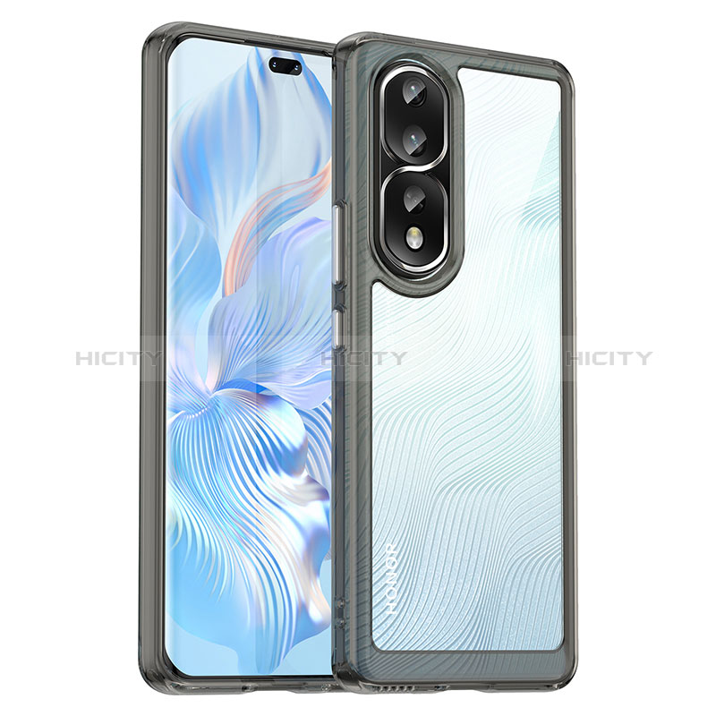 Coque Rebord Contour Silicone et Vitre Transparente Housse Etui J01S pour Huawei Honor 80 Pro 5G Plus