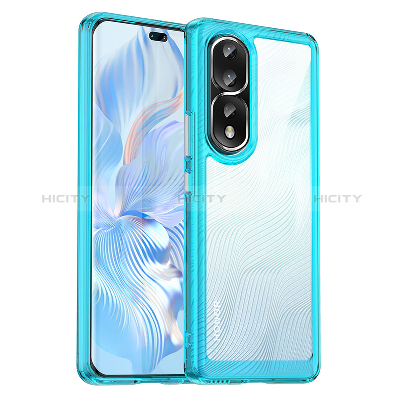 Coque Rebord Contour Silicone et Vitre Transparente Housse Etui J01S pour Huawei Honor 80 Pro 5G Plus