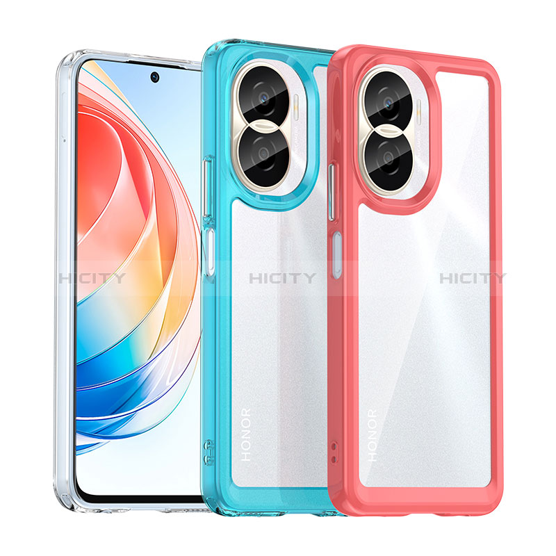 Coque Rebord Contour Silicone et Vitre Transparente Housse Etui J01S pour Huawei Honor X40i 5G Plus