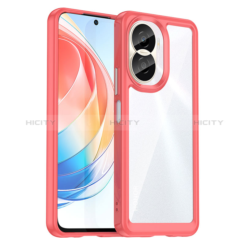 Coque Rebord Contour Silicone et Vitre Transparente Housse Etui J01S pour Huawei Honor X40i 5G Plus