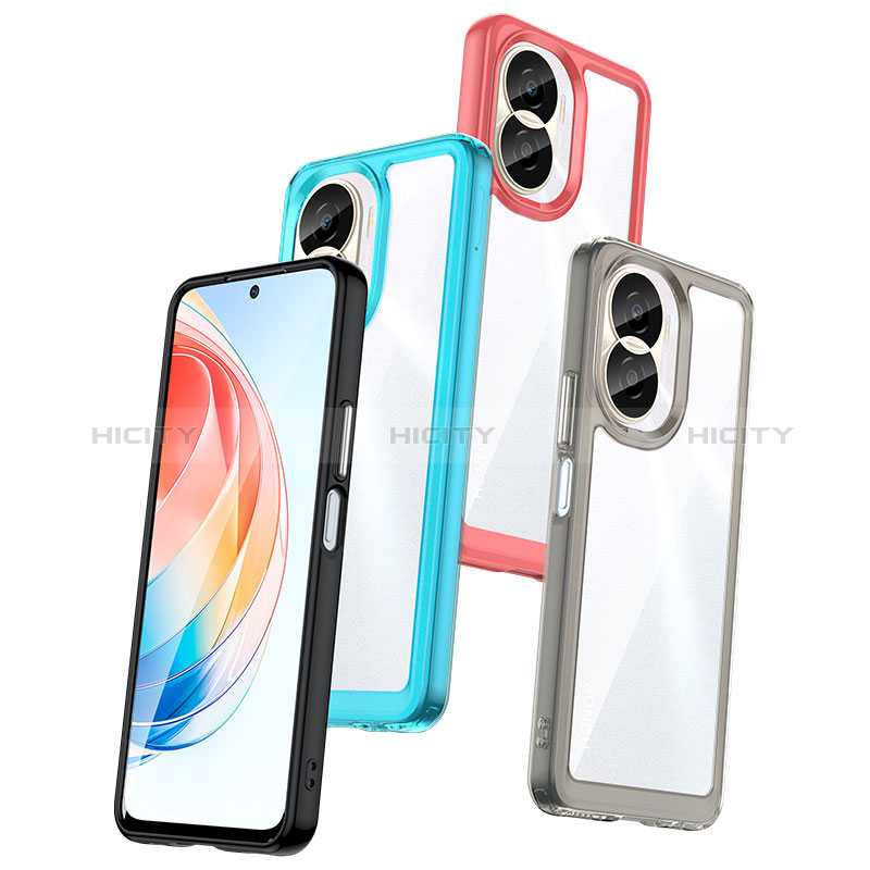 Coque Rebord Contour Silicone et Vitre Transparente Housse Etui J01S pour Huawei Honor X40i 5G Plus