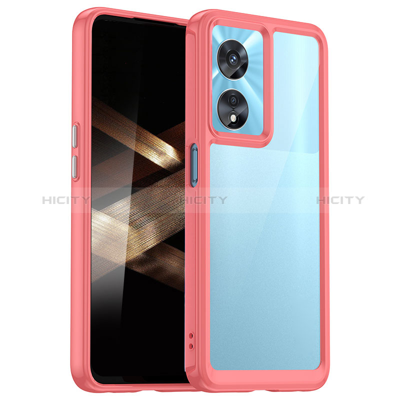 Coque Rebord Contour Silicone et Vitre Transparente Housse Etui J01S pour Huawei Honor X5 Plus Rouge Plus