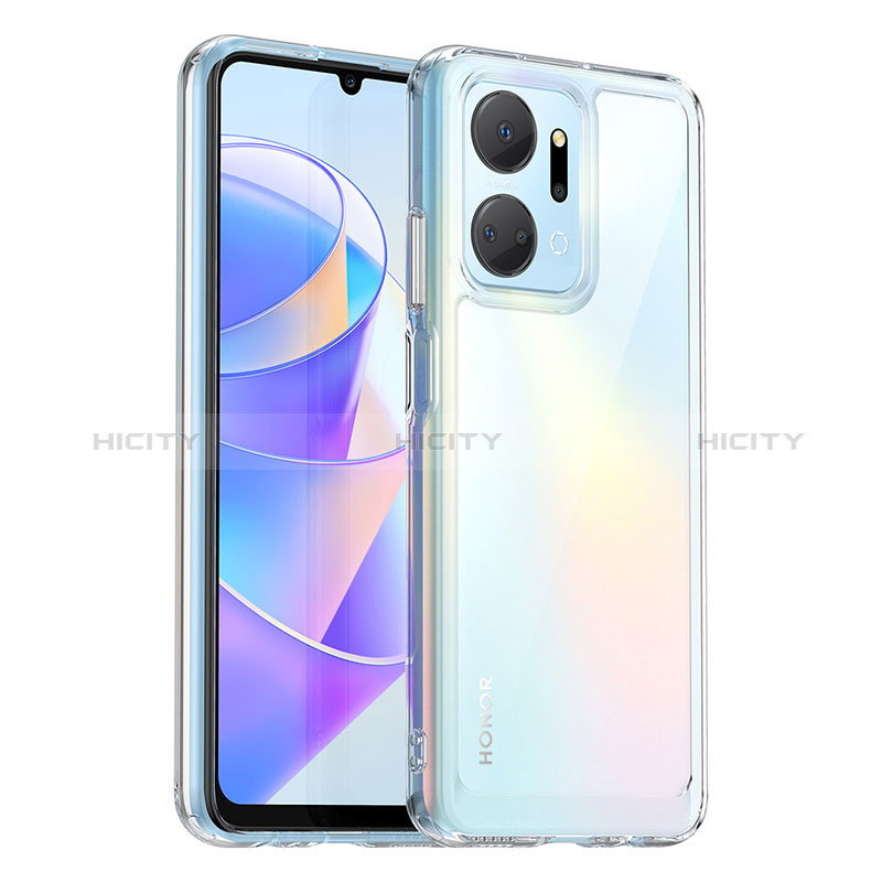 Coque Rebord Contour Silicone et Vitre Transparente Housse Etui J01S pour Huawei Honor X7a Plus