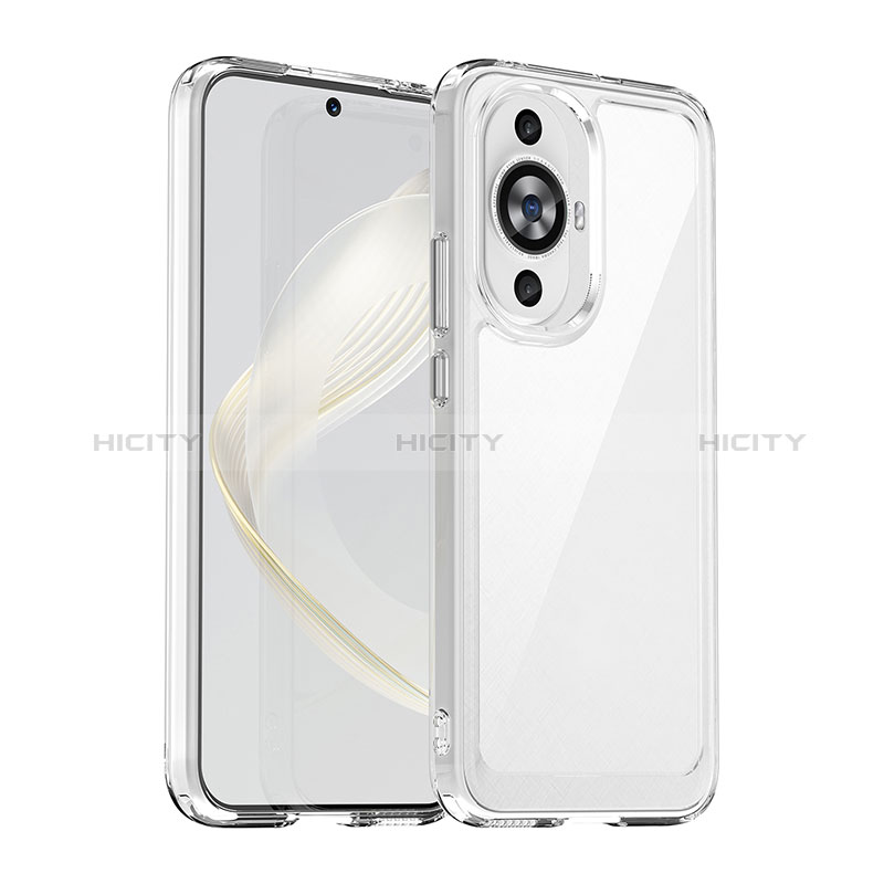 Coque Rebord Contour Silicone et Vitre Transparente Housse Etui J01S pour Huawei Nova 11 Clair Plus