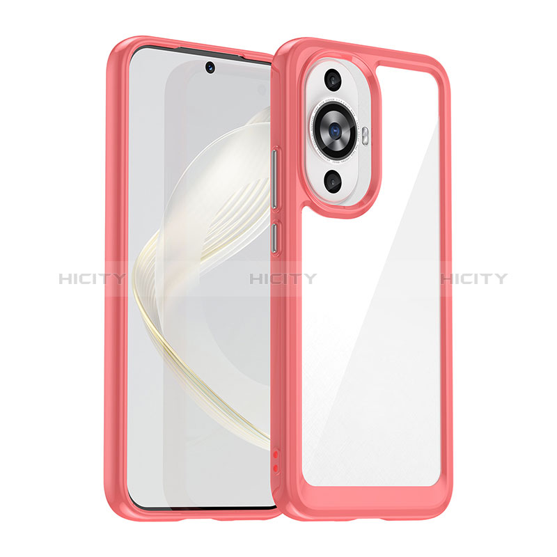 Coque Rebord Contour Silicone et Vitre Transparente Housse Etui J01S pour Huawei Nova 11 Plus