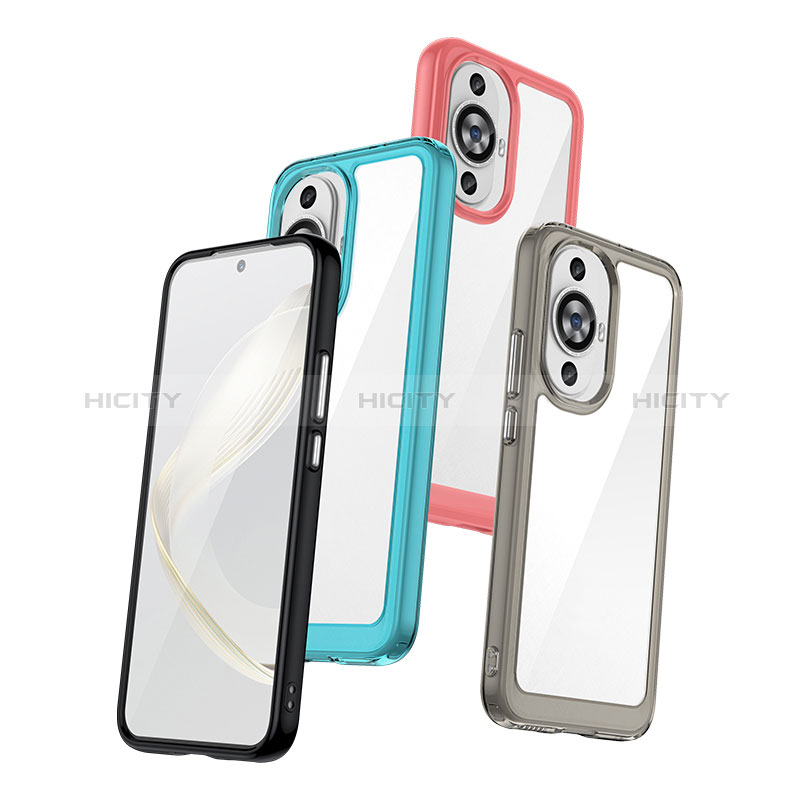 Coque Rebord Contour Silicone et Vitre Transparente Housse Etui J01S pour Huawei Nova 11 Plus