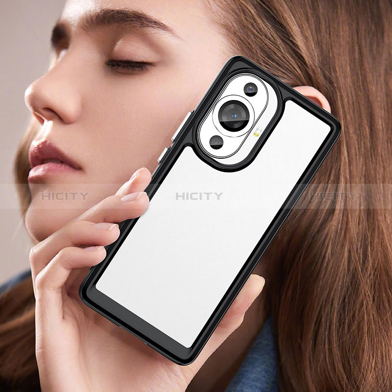 Coque Rebord Contour Silicone et Vitre Transparente Housse Etui J01S pour Huawei Nova 11 Pro Plus