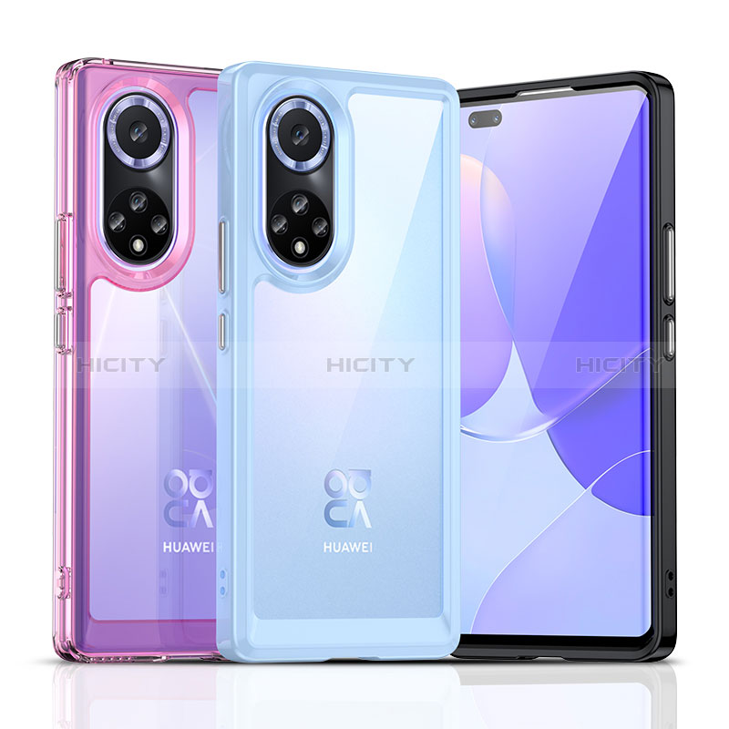 Coque Rebord Contour Silicone et Vitre Transparente Housse Etui J01S pour Huawei Nova 9 Plus