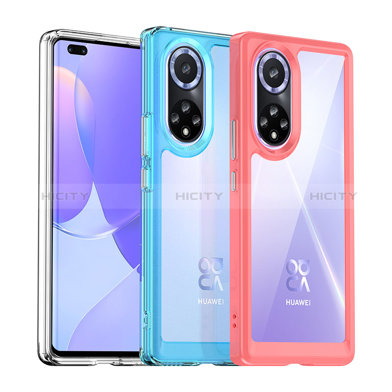 Coque Rebord Contour Silicone et Vitre Transparente Housse Etui J01S pour Huawei Nova 9 Plus