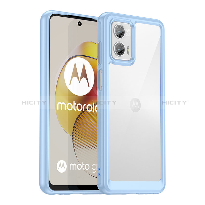 Coque Rebord Contour Silicone et Vitre Transparente Housse Etui J01S pour Motorola Moto G73 5G Plus