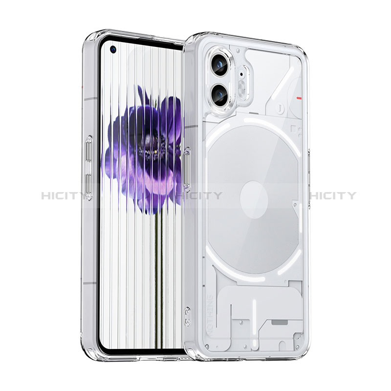 Coque Rebord Contour Silicone et Vitre Transparente Housse Etui J01S pour Nothing Phone 2 Clair Plus