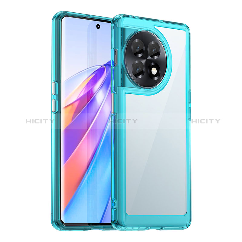 Coque Rebord Contour Silicone et Vitre Transparente Housse Etui J01S pour OnePlus 11R 5G Plus