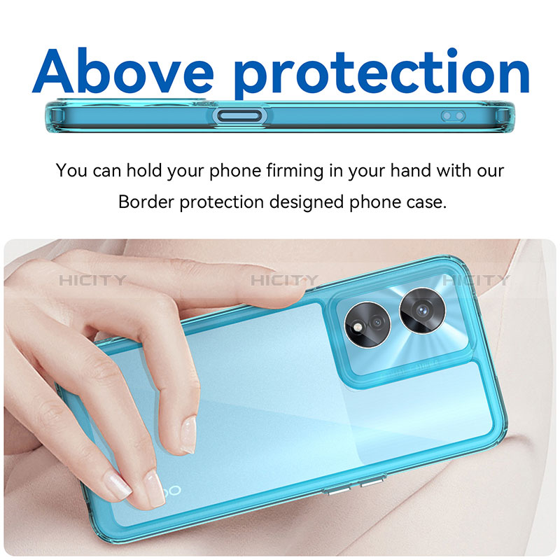 Coque Rebord Contour Silicone et Vitre Transparente Housse Etui J01S pour Oppo A1 5G Plus